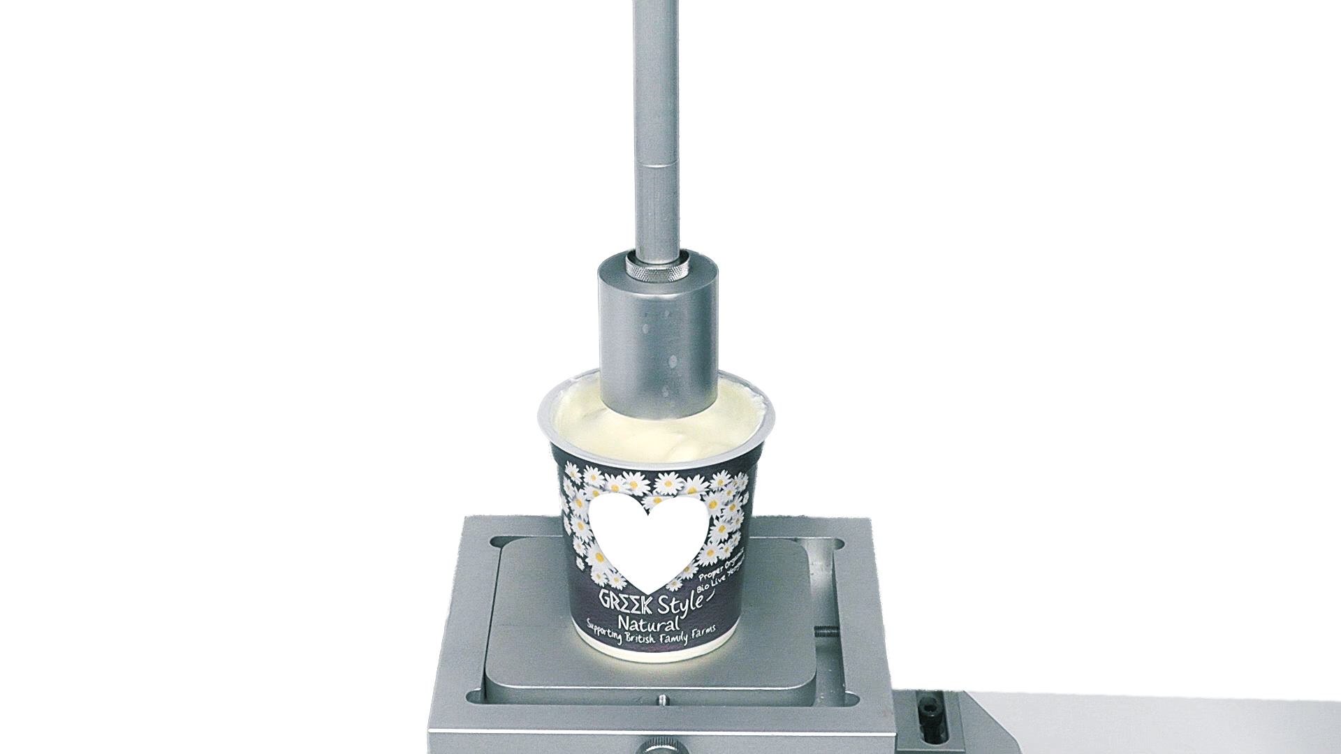 Extrusion test on yoghurt
