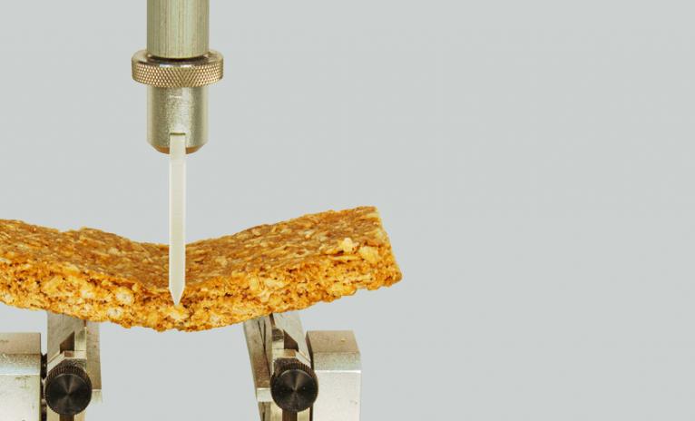 Texture analysis of grain/snack product using snap/bend/break method