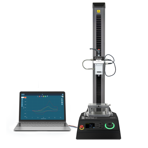 Texture Analyzer with rice firmness testing fixtures attached